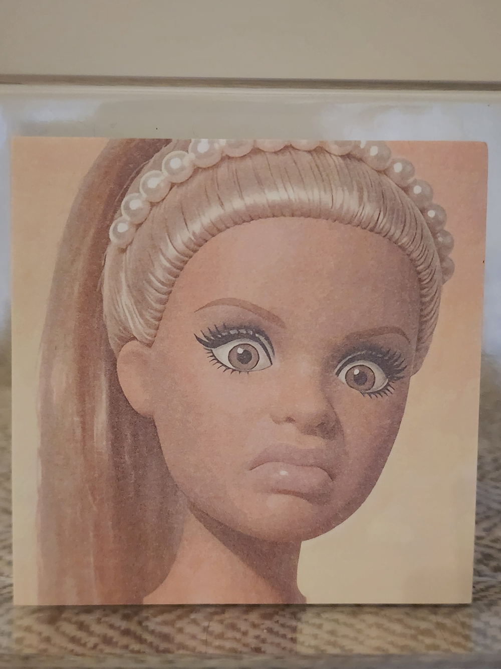 Viral Blonde Barbie Meme Sticky Notes. Slightly Higher Opacity